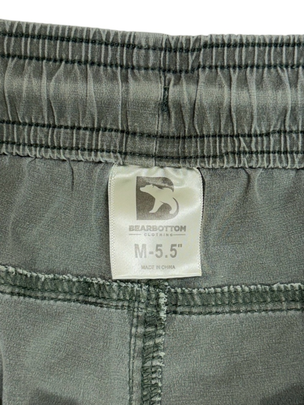 Bear Bottom Volley Shorts Men Medium Green 5.5 Elastic Waist Chino Casual Preppy - Picture 3 of 9